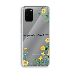 CaseCompany Gele bloemen: Samsung Galaxy S20 Plus Transparant Hoesje