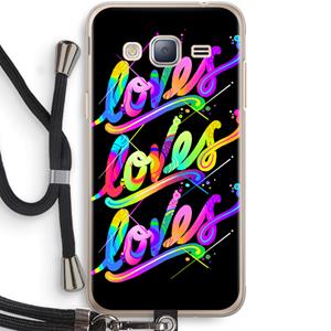 CaseCompany Loves: Samsung Galaxy J3 (2016) Transparant Hoesje met koord