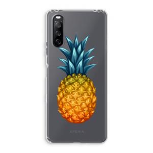 CaseCompany Grote ananas: Sony Xperia 10 III Transparant Hoesje