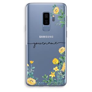 CaseCompany Gele bloemen: Samsung Galaxy S9 Plus Transparant Hoesje