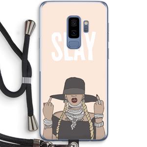 CaseCompany Slay All Day: Samsung Galaxy S9 Plus Transparant Hoesje met koord