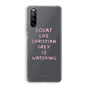 CaseCompany Christian Grey: Sony Xperia 10 III Transparant Hoesje