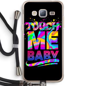 CaseCompany Touch Me: Samsung Galaxy J3 (2016) Transparant Hoesje met koord