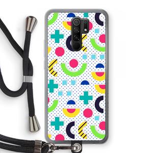 CaseCompany 8-bit N°1: Xiaomi Redmi 9 Transparant Hoesje met koord