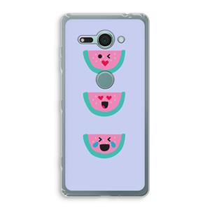 CaseCompany Smiley watermeloen: Sony Xperia XZ2 Compact Transparant Hoesje
