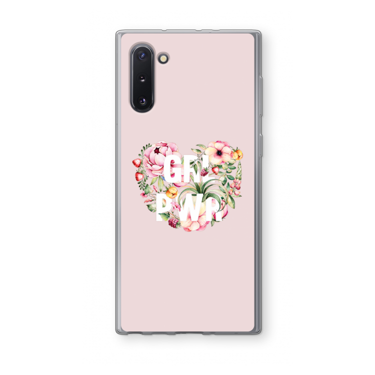 CaseCompany GRL PWR Flower: Samsung Galaxy Note 10 Transparant Hoesje