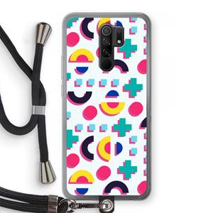 CaseCompany 8-bit N°2: Xiaomi Redmi 9 Transparant Hoesje met koord