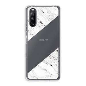 CaseCompany Biggest stripe: Sony Xperia 10 III Transparant Hoesje