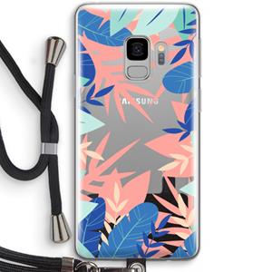 CaseCompany Tropisch: Samsung Galaxy S9 Transparant Hoesje met koord