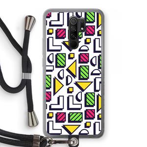 CaseCompany 8-bit N°4: Xiaomi Redmi 9 Transparant Hoesje met koord