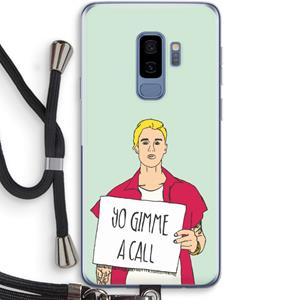 CaseCompany Gimme a call: Samsung Galaxy S9 Plus Transparant Hoesje met koord