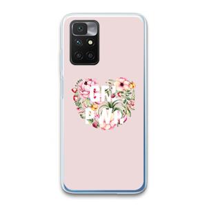 CaseCompany GRL PWR Flower: Xiaomi Redmi 10 Transparant Hoesje
