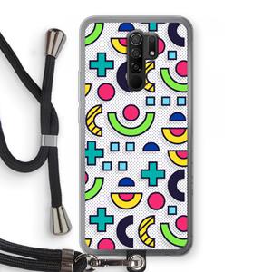 CaseCompany 8-bit N°6: Xiaomi Redmi 9 Transparant Hoesje met koord