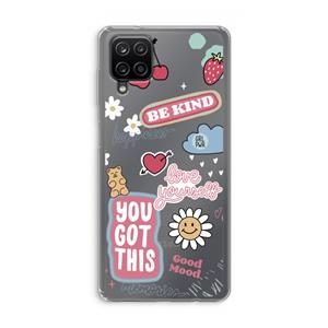 CaseCompany Positivity: Samsung Galaxy A12 Transparant Hoesje