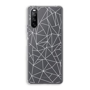 CaseCompany Geometrische lijnen wit: Sony Xperia 10 III Transparant Hoesje