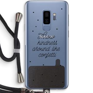 CaseCompany Confetti: Samsung Galaxy S9 Plus Transparant Hoesje met koord