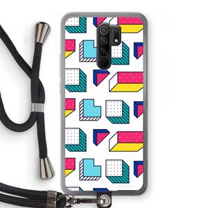 CaseCompany 8-bit N°7: Xiaomi Redmi 9 Transparant Hoesje met koord