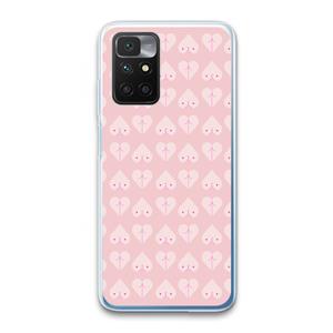 CaseCompany Ass 'n Titties: Xiaomi Redmi 10 Transparant Hoesje