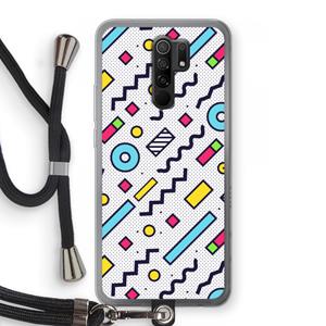 CaseCompany 8-bit N°8: Xiaomi Redmi 9 Transparant Hoesje met koord