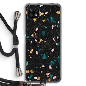 CaseCompany Terrazzo N°10: Samsung Galaxy A22 5G Transparant Hoesje met koord
