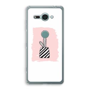 CaseCompany Zwart-wit cactus: Sony Xperia XZ2 Compact Transparant Hoesje