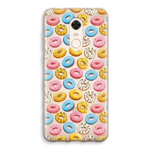 CaseCompany Pink donuts: Xiaomi Redmi 5 Transparant Hoesje