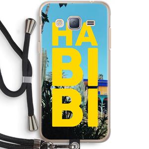 CaseCompany Habibi Majorelle : Samsung Galaxy J3 (2016) Transparant Hoesje met koord