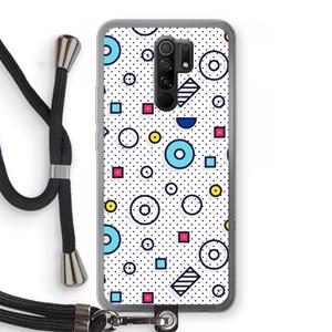 CaseCompany 8-bit N°9: Xiaomi Redmi 9 Transparant Hoesje met koord