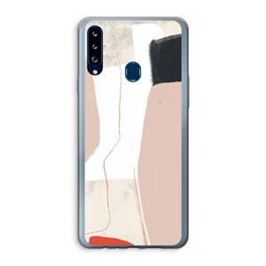CaseCompany Lava: Samsung Galaxy A20s Transparant Hoesje