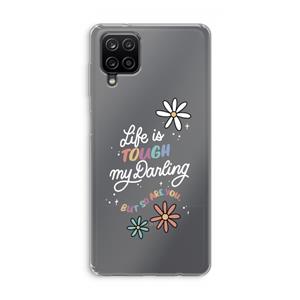 CaseCompany Tough Life: Samsung Galaxy A12 Transparant Hoesje