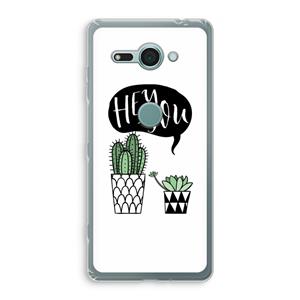 CaseCompany Hey you cactus: Sony Xperia XZ2 Compact Transparant Hoesje