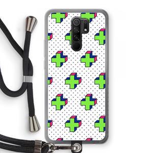 CaseCompany 8-bit N°10: Xiaomi Redmi 9 Transparant Hoesje met koord