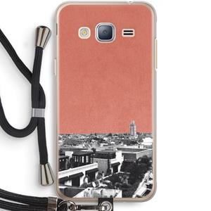 CaseCompany Marrakech Skyline : Samsung Galaxy J3 (2016) Transparant Hoesje met koord