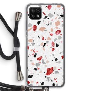 CaseCompany Terrazzo N°12: Samsung Galaxy A22 5G Transparant Hoesje met koord