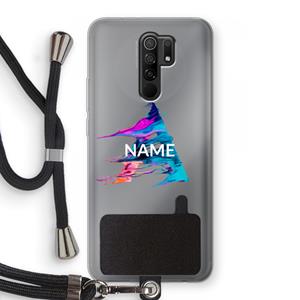 CaseCompany Abstract Spectrum: Xiaomi Redmi 9 Transparant Hoesje met koord