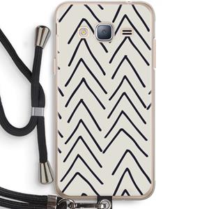 CaseCompany Marrakech Arrows: Samsung Galaxy J3 (2016) Transparant Hoesje met koord