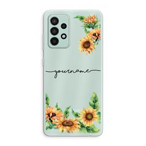 CaseCompany Zonnebloemen: Samsung Galaxy A52s 5G Transparant Hoesje