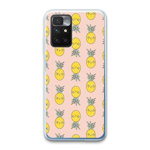 CaseCompany Ananas: Xiaomi Redmi 10 Transparant Hoesje