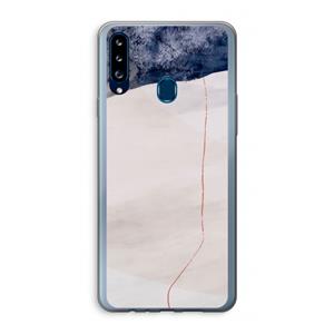 CaseCompany Stone White: Samsung Galaxy A20s Transparant Hoesje