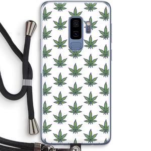 CaseCompany Weed: Samsung Galaxy S9 Plus Transparant Hoesje met koord