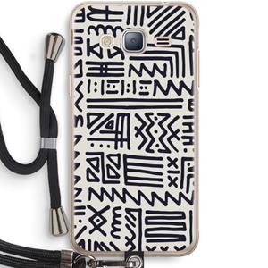 CaseCompany Marrakech print: Samsung Galaxy J3 (2016) Transparant Hoesje met koord