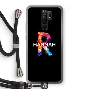 CaseCompany Abstract Spectrum: Xiaomi Redmi 9 Transparant Hoesje met koord