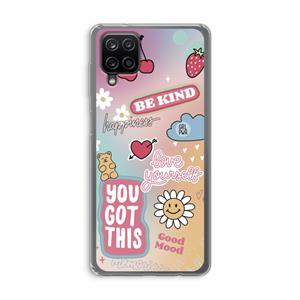 CaseCompany Positivity: Samsung Galaxy A12 Transparant Hoesje