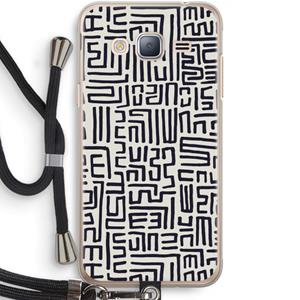 CaseCompany Moroccan Print: Samsung Galaxy J3 (2016) Transparant Hoesje met koord