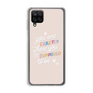 CaseCompany Right Place: Samsung Galaxy A12 Transparant Hoesje