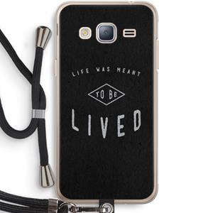 CaseCompany To be lived: Samsung Galaxy J3 (2016) Transparant Hoesje met koord