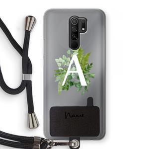 CaseCompany Green Brush: Xiaomi Redmi 9 Transparant Hoesje met koord