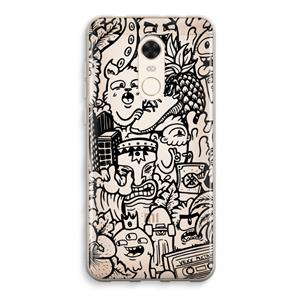 CaseCompany Vexx Black Mixtape: Xiaomi Redmi 5 Transparant Hoesje