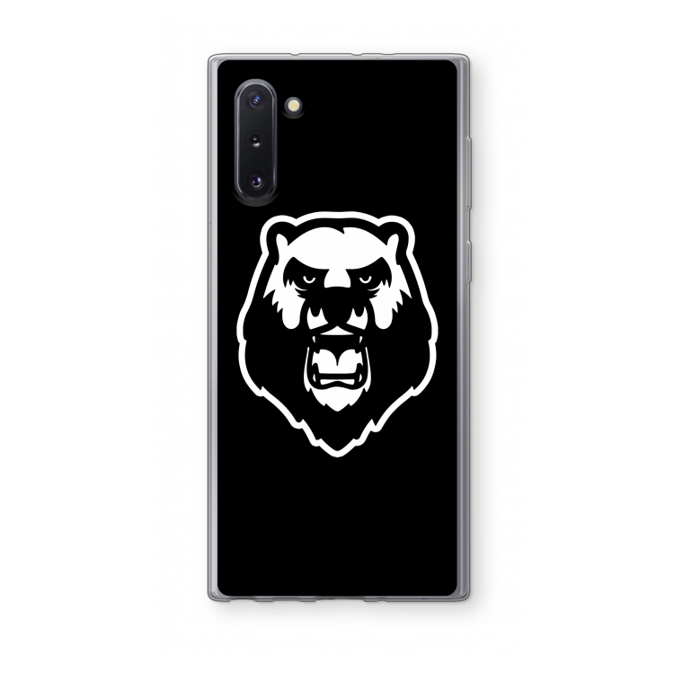 CaseCompany Angry Bear (black): Samsung Galaxy Note 10 Transparant Hoesje