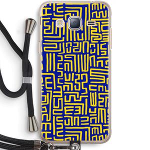 CaseCompany Majorelle Blue Print: Samsung Galaxy J3 (2016) Transparant Hoesje met koord